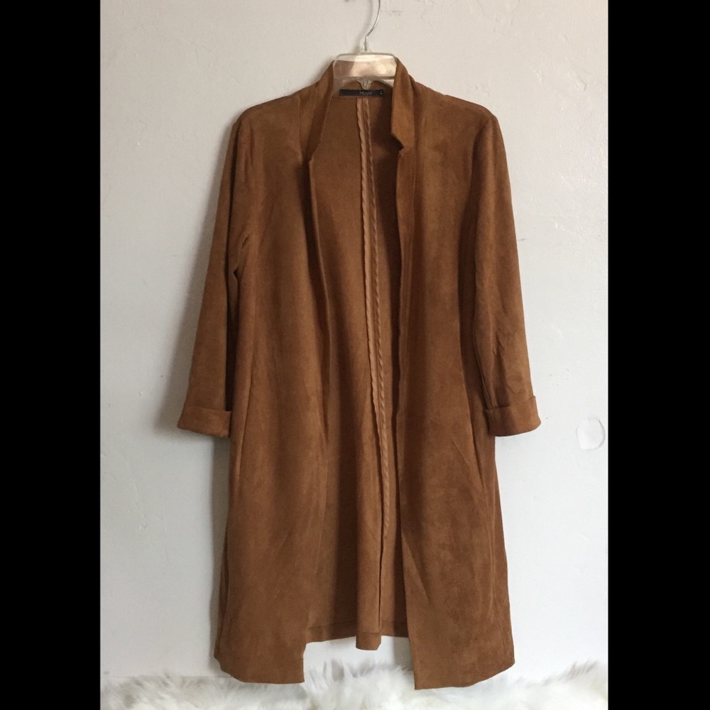 Faux Suede Brown Duster